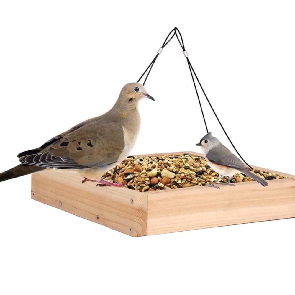 WILD WINGS NWT cedar tray platform bird feeder